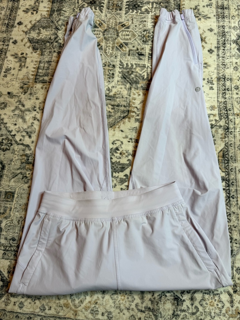 Lululemon Adapted State High-Rise joggers in the lavender frost color